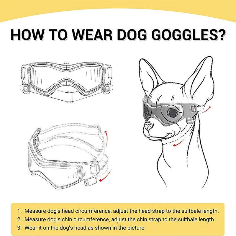 UV Protective Dog Goggles for Car Rides and Outdoor Adventures