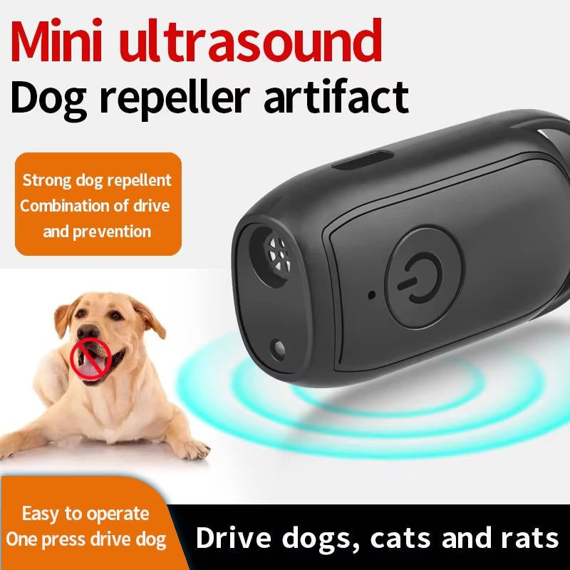Portable Ultrasonic Dog Repeller with Rechargeable Battery