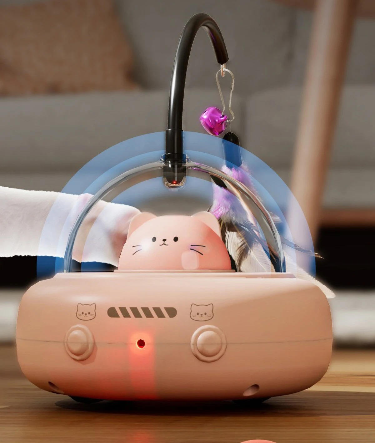 Smart Interactive Cat Toy with Lights and Motion