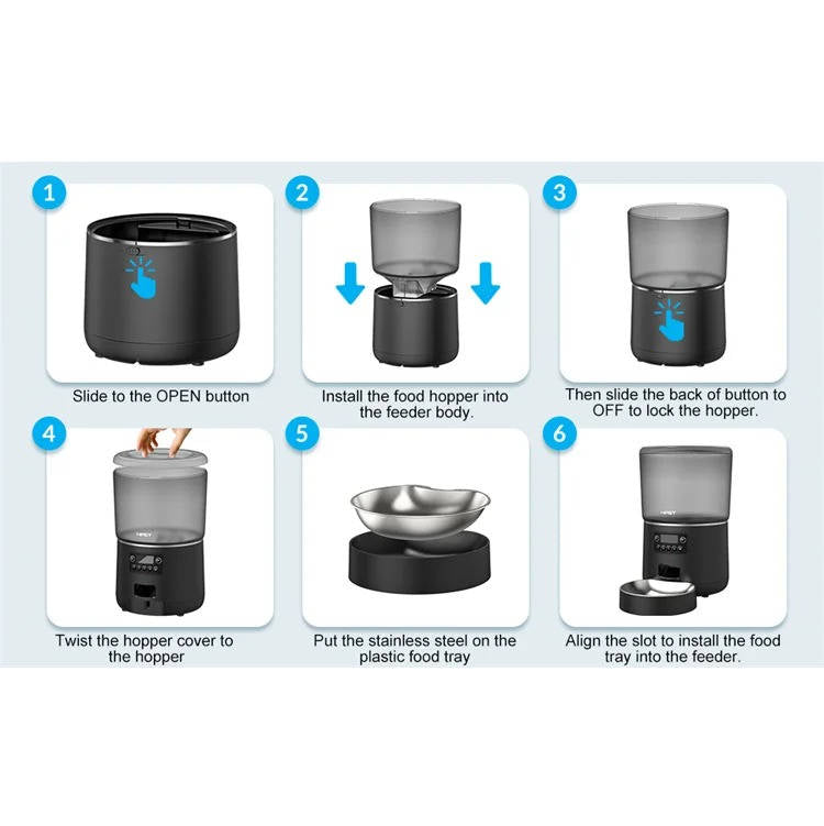 Smart Automatic Pet Feeder for Cats and Dogs