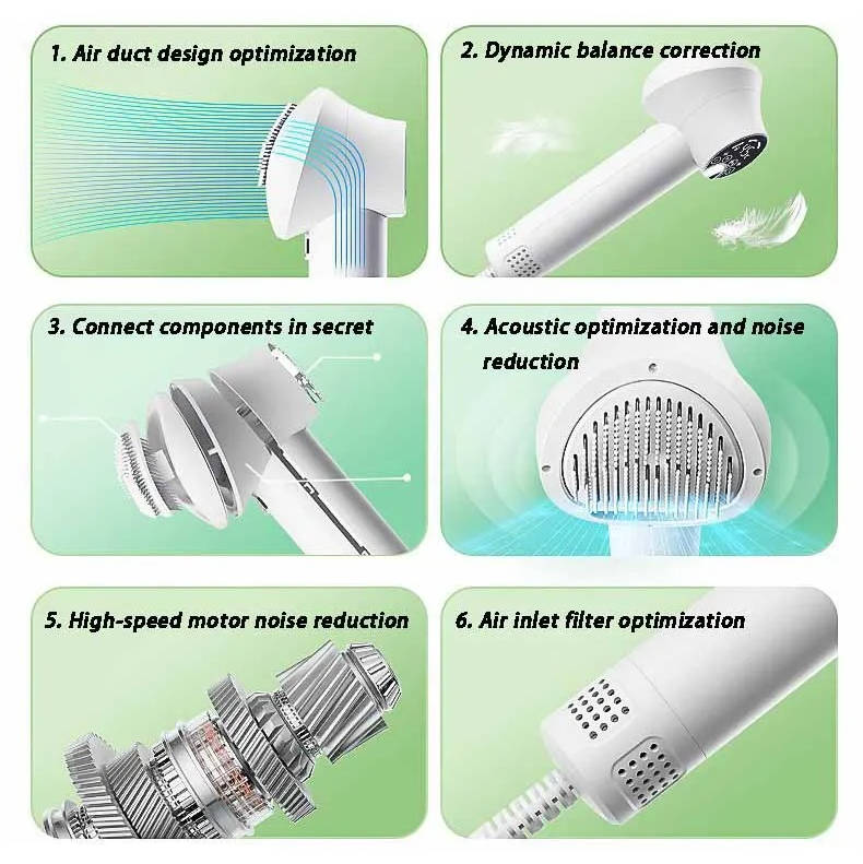 High-Velocity Pet Hair Dryer with Comb Attachment