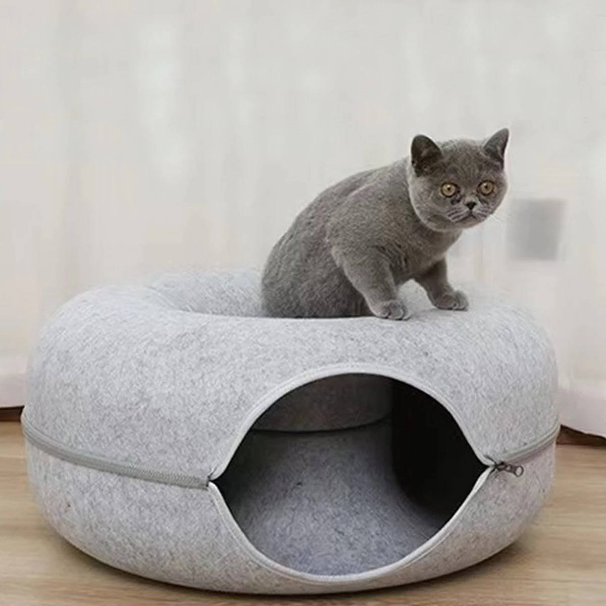 Convertible Donut Tunnel Bed for Cats