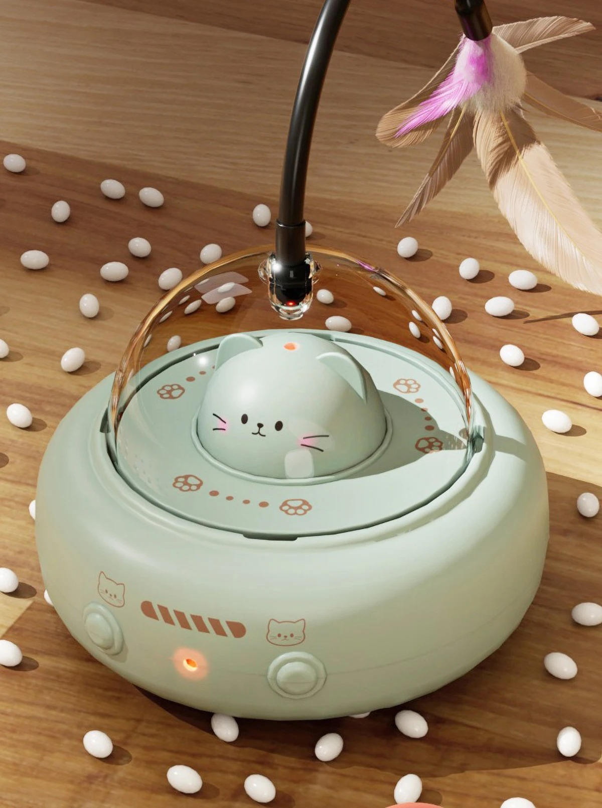 Smart Interactive Cat Toy with Lights and Motion