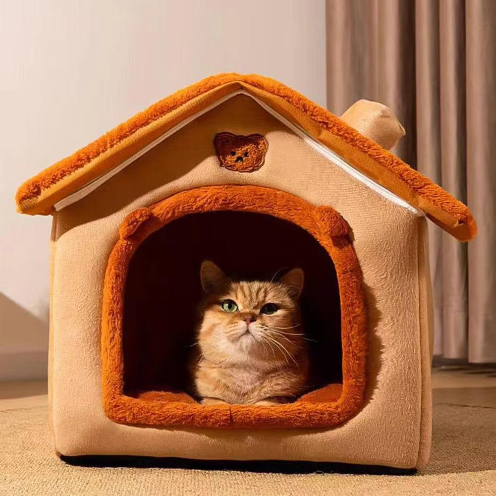 Cozy Indoor Cat House with Plush Den Design