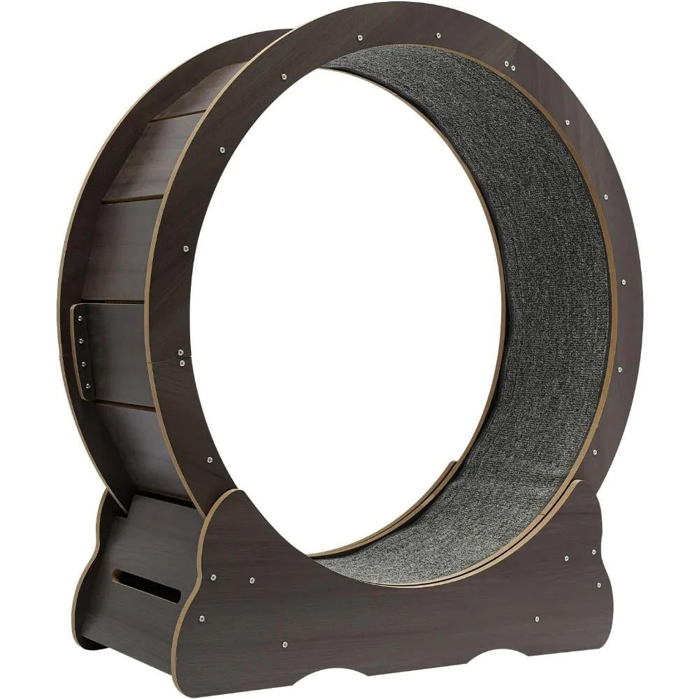 Quiet Indoor Cat Exercise Wheel with Cushioned Track