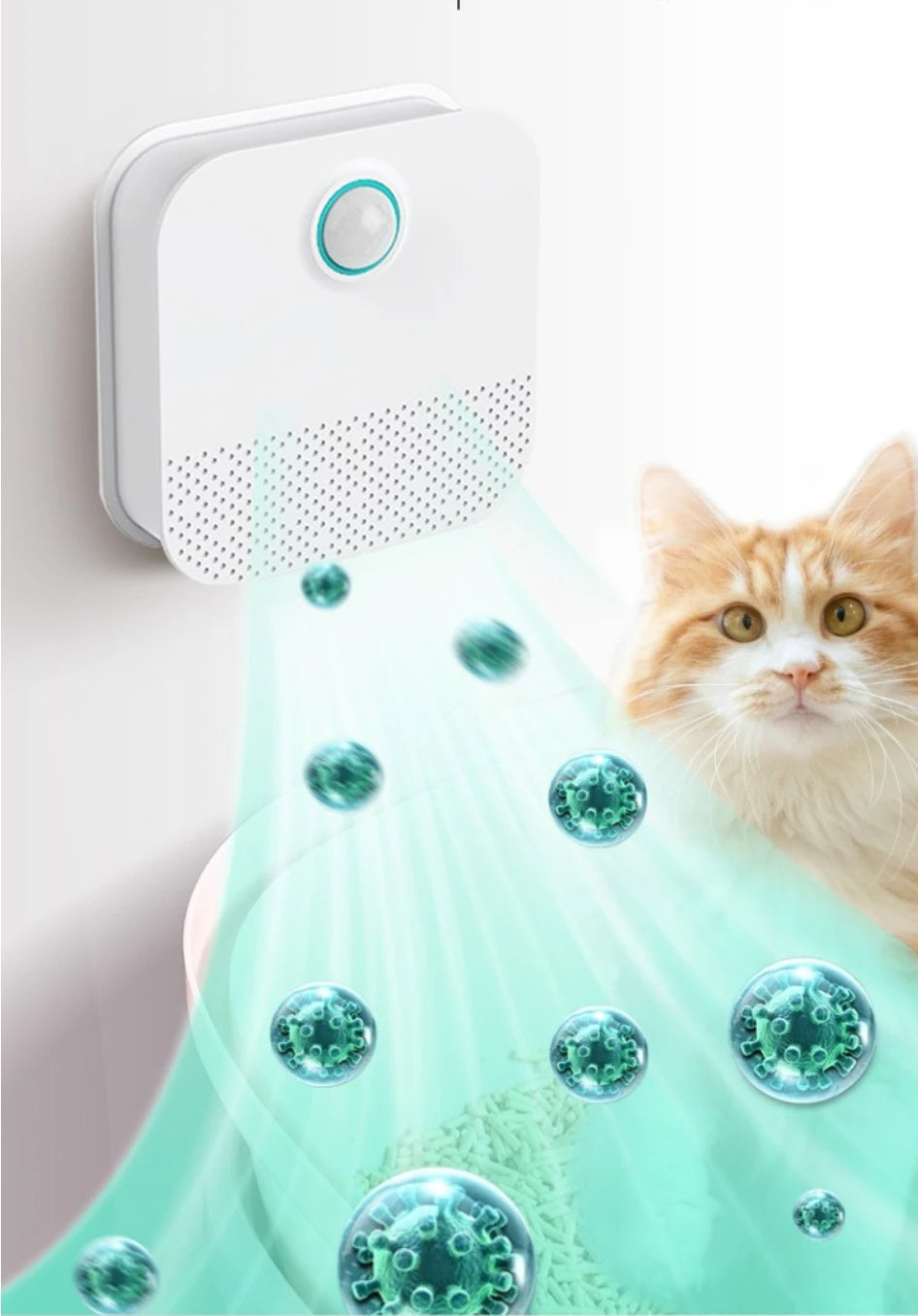 Smart Automatic Odor Purifier for Cat Litter Box