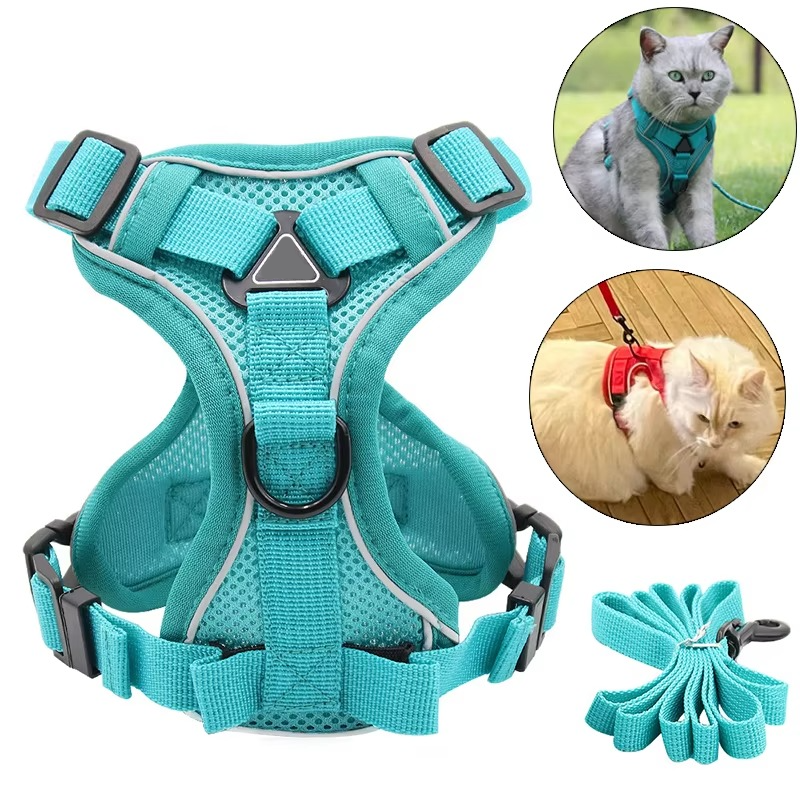 360° Reflective Cat Harness and Leash Set