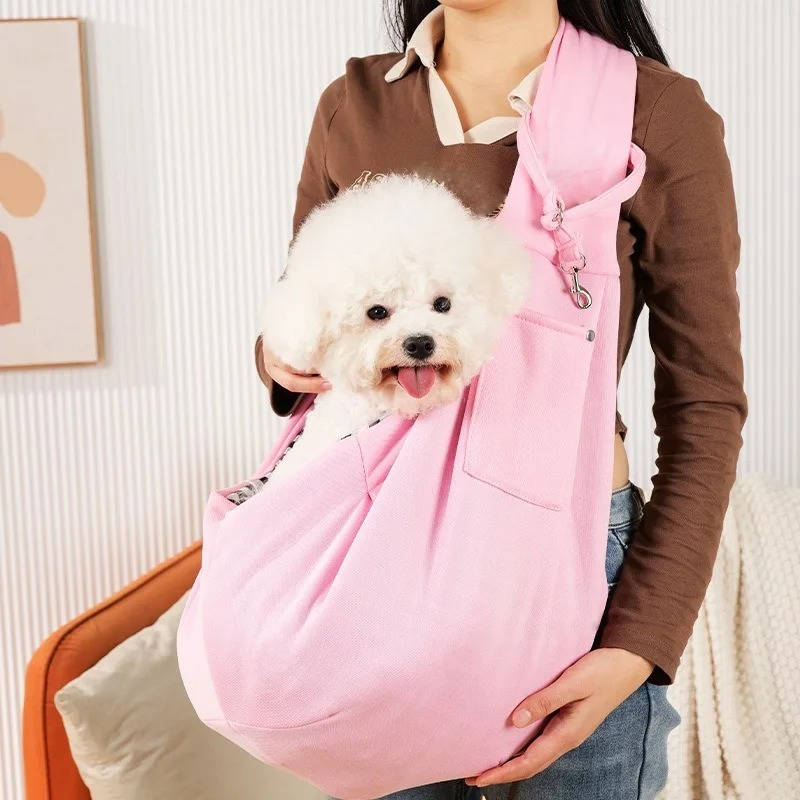 Adjustable Dog Carrier Sling with Storage Pocket