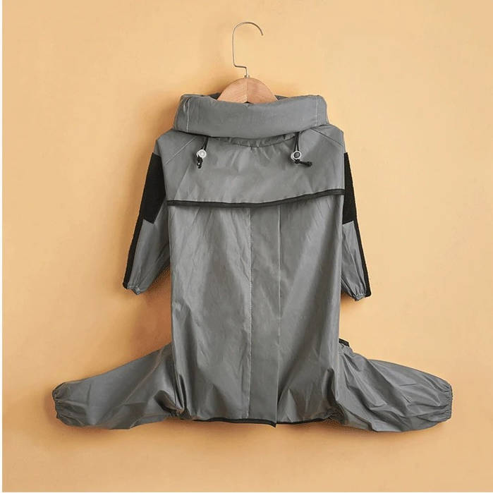 Waterproof Dog Raincoat with Hood and Reflective Strips