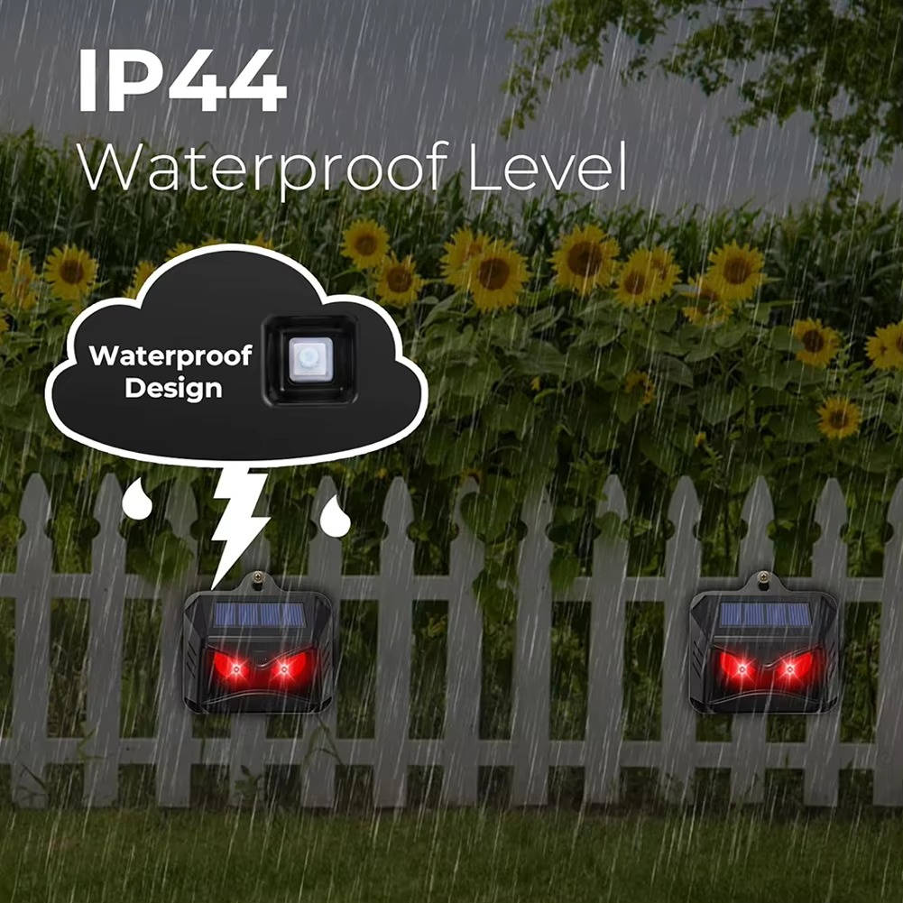 Solar Powered Ultrasonic Animal Repellent (2-Pack)