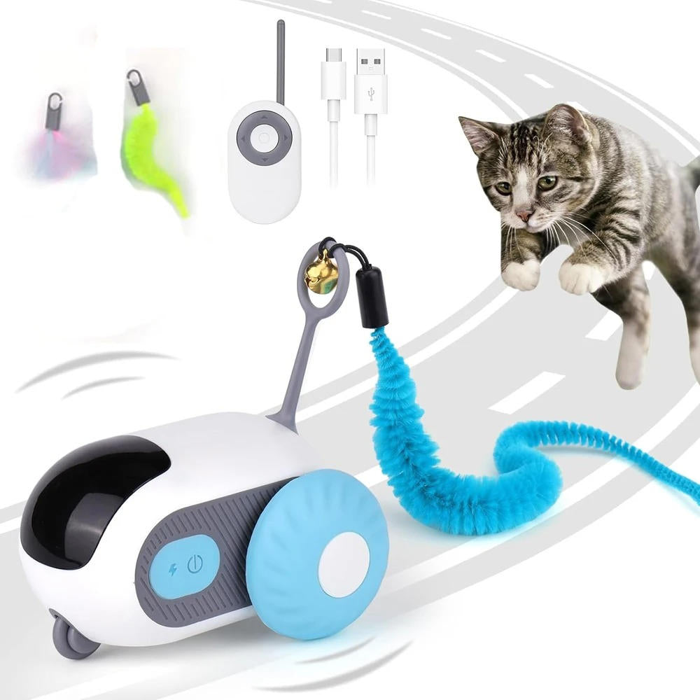 Dual Mode Remote Control Cat Toy with Sensors