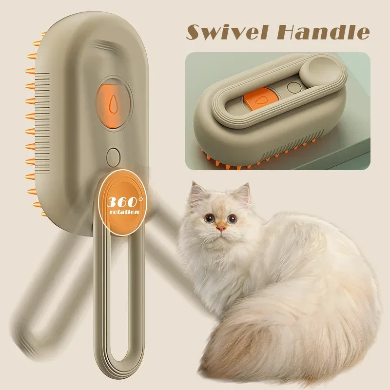 3-in-1 Pet Steam Grooming &amp; Massage Brush