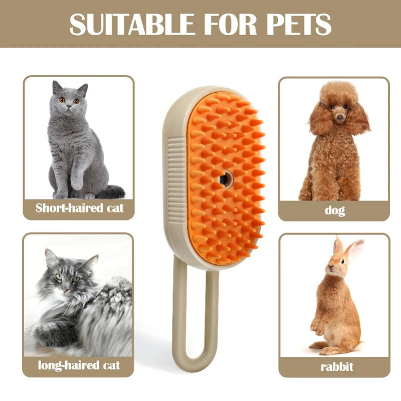 3-in-1 Pet Steam Grooming &amp; Massage Brush
