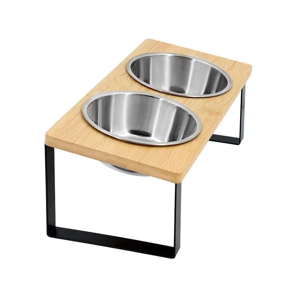 Elevated Cat Bowl with 15-Degree Tilt for Comfortable Feeding