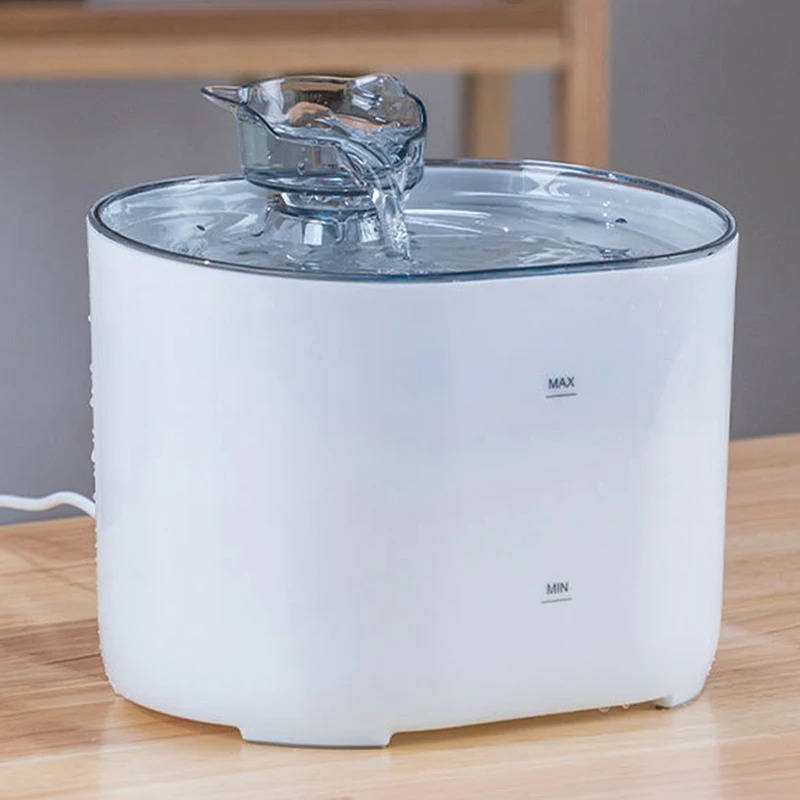 Filtered Cat Water Fountain with Quiet Flowing Stream