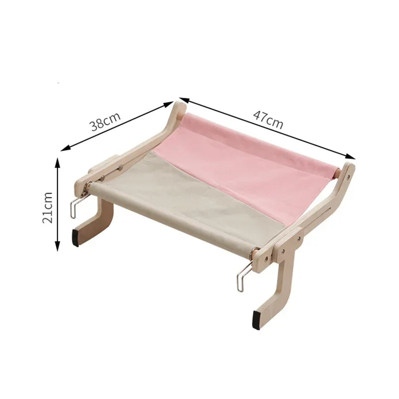 Elevated Wooden Cat Hammock Bed