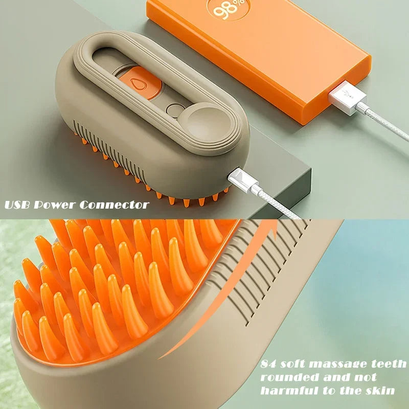 3-in-1 Pet Steam Grooming &amp; Massage Brush