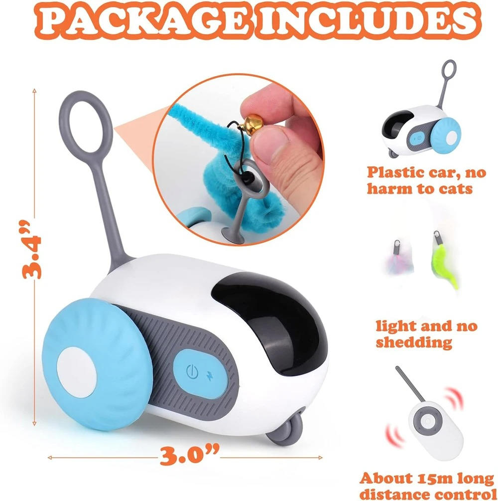 Dual Mode Remote Control Cat Toy with Sensors