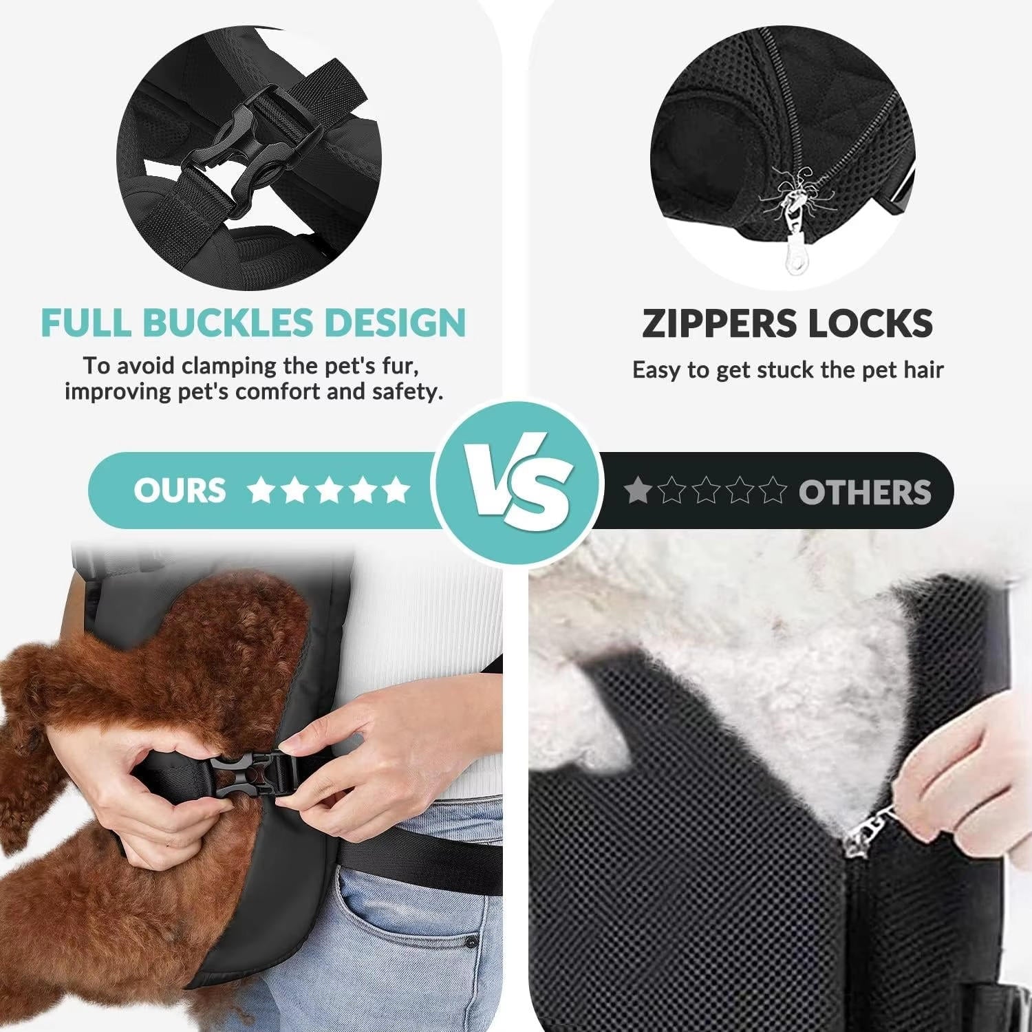 Ventilated Dog Carrying Backpack, Front or Back Wear