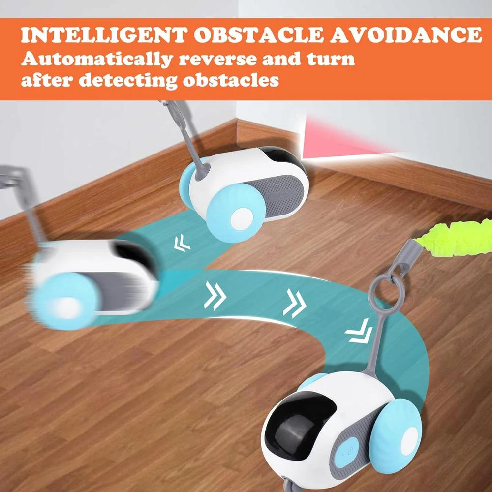 Dual Mode Remote Control Cat Toy with Sensors