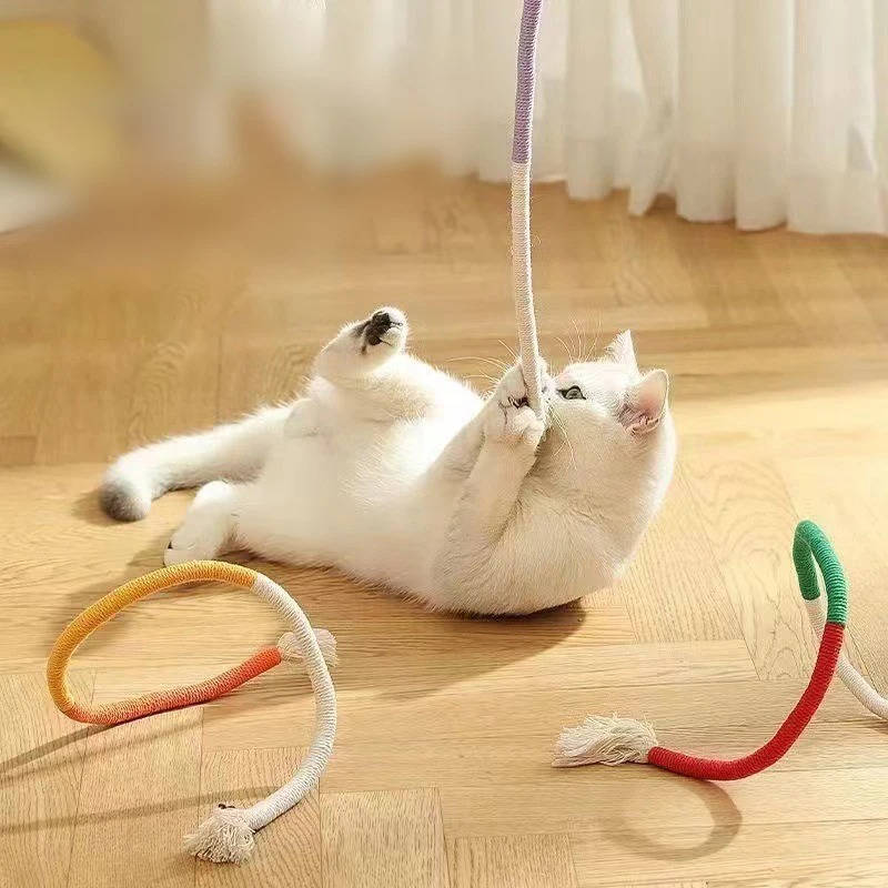 Cotton Rope Cat Chew Toys with Silvervine Balls