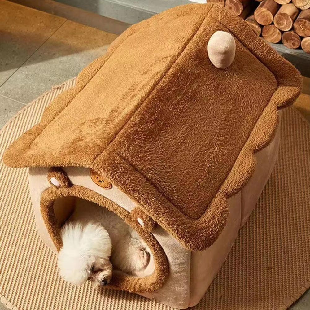 Cozy Indoor Cat House with Plush Den Design