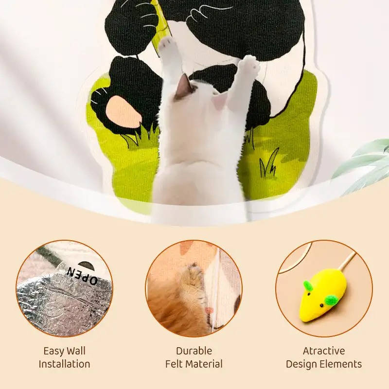 Self-Adhesive Wall Mounted Cat Scratching Post