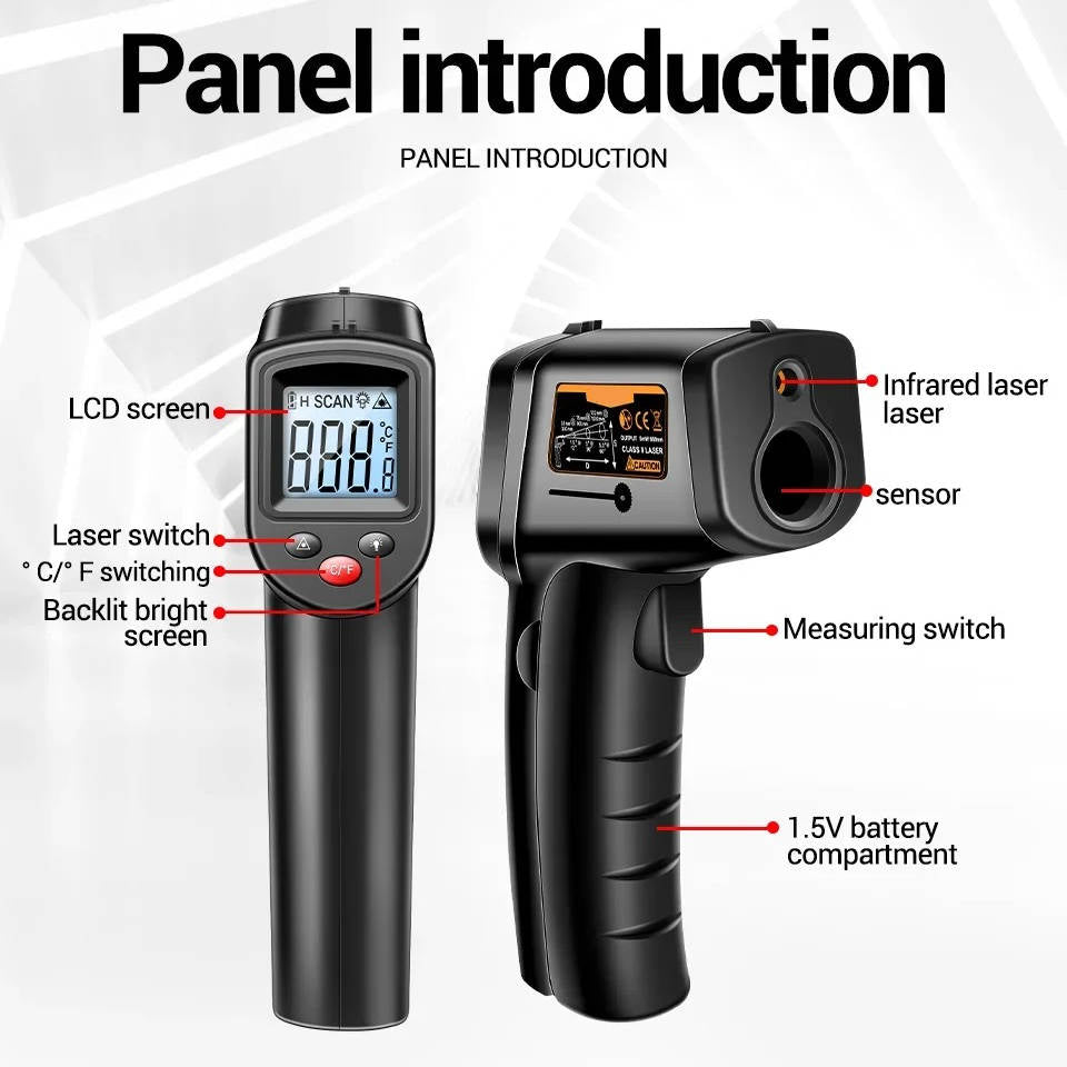 Infrared Laser Thermometer All-in-One Temperature Gun