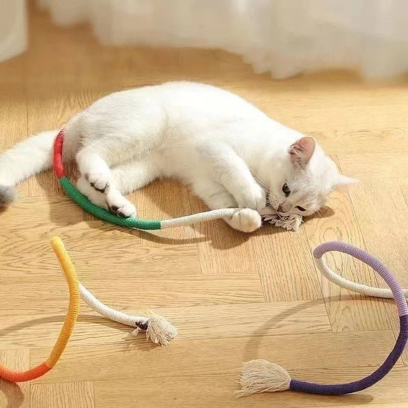 Cotton Rope Cat Chew Toys with Silvervine Balls