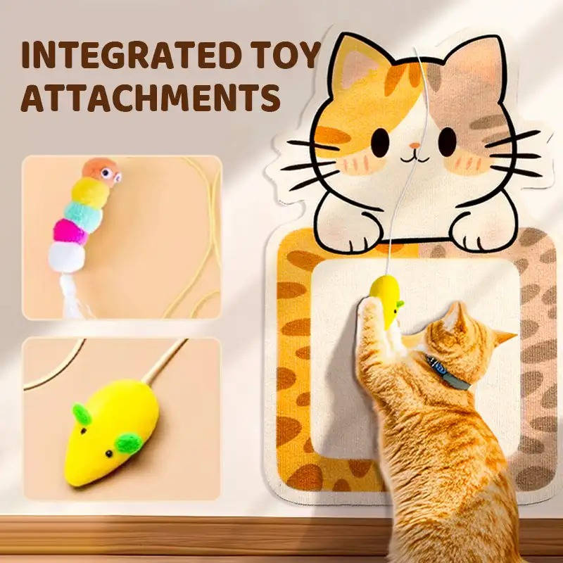 Self-Adhesive Wall Mounted Cat Scratching Post