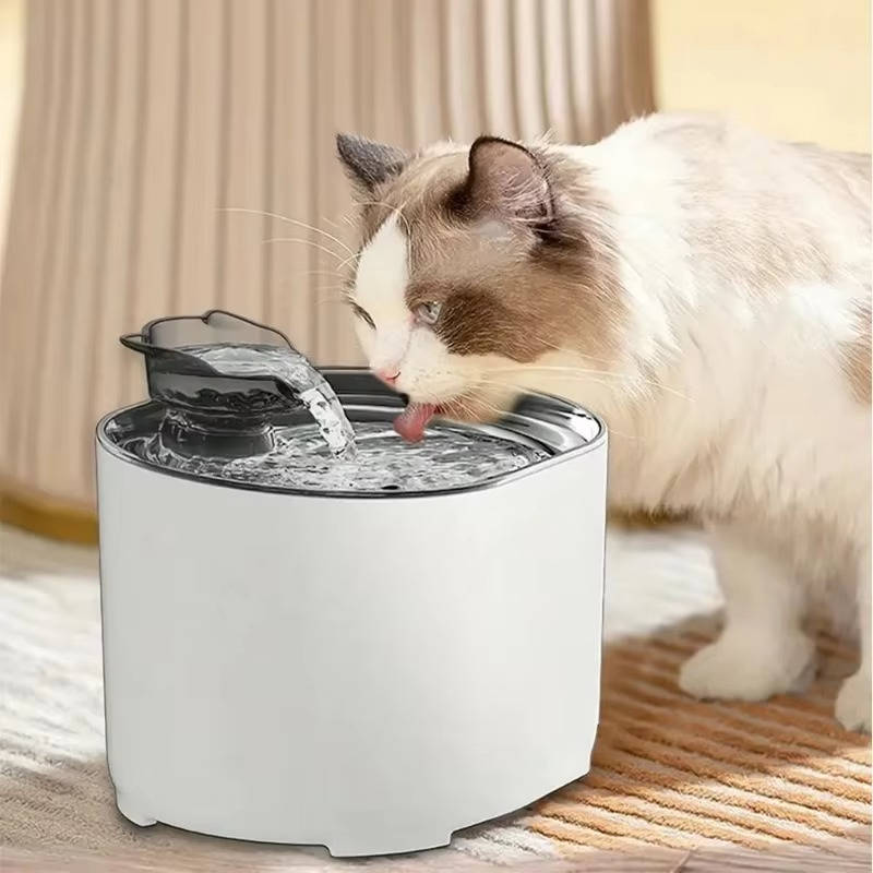 Filtered Cat Water Fountain with Quiet Flowing Stream