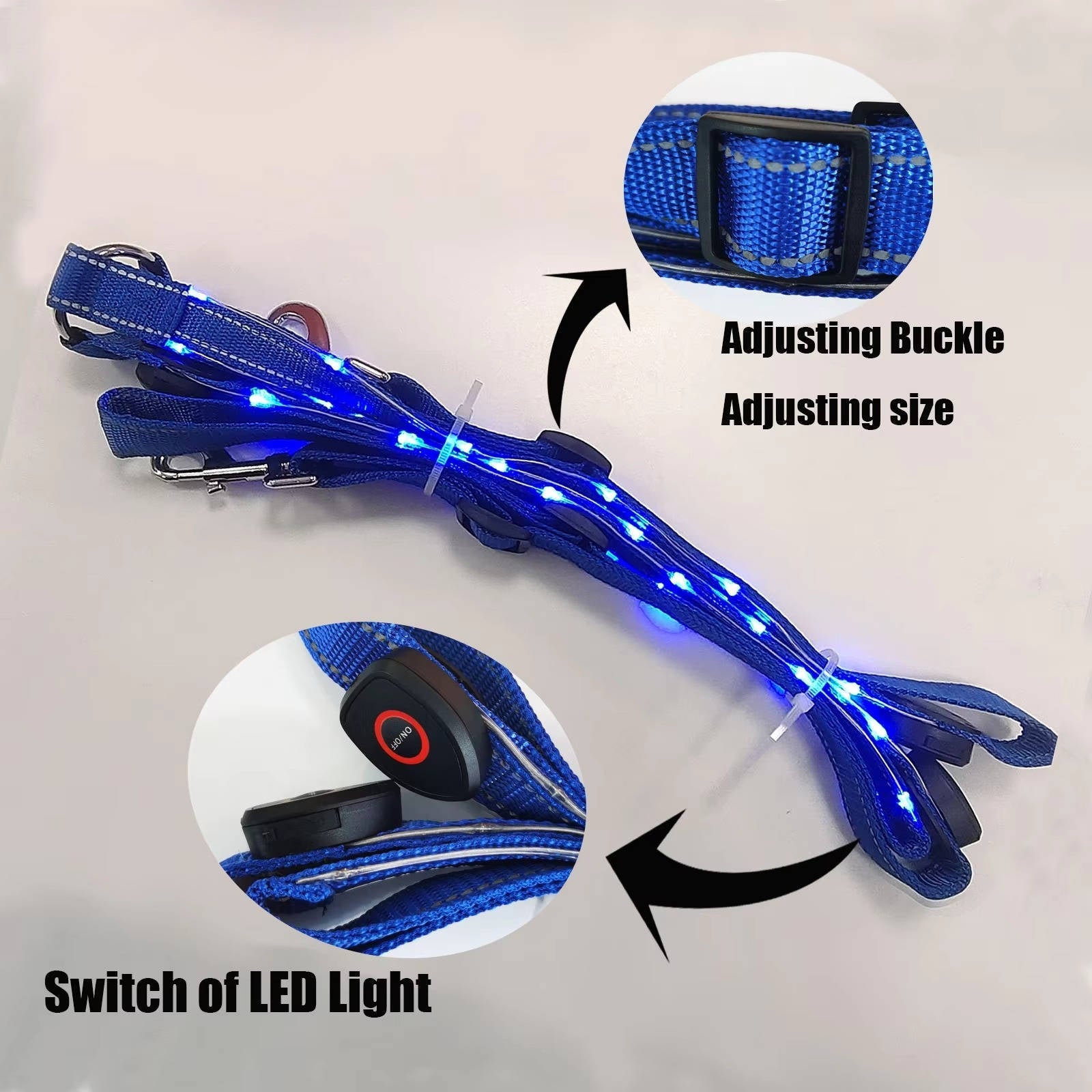 Rechargeable LED Horse Breast Collar for Night Visibility
