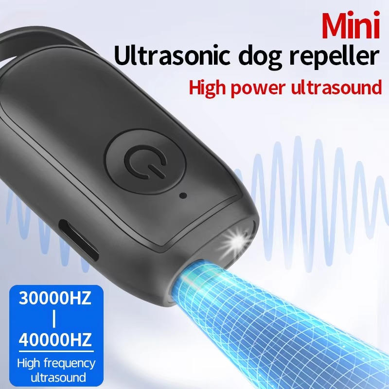 Portable Ultrasonic Dog Repeller with Rechargeable Battery