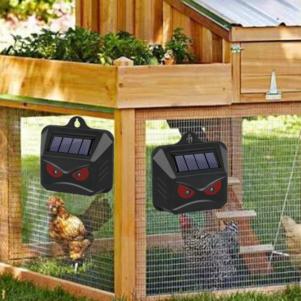 Solar Powered Ultrasonic Animal Repellent (2-Pack)