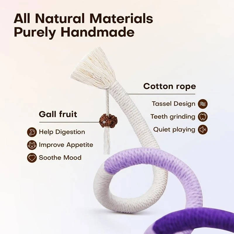 Cotton Rope Cat Chew Toys with Silvervine Balls