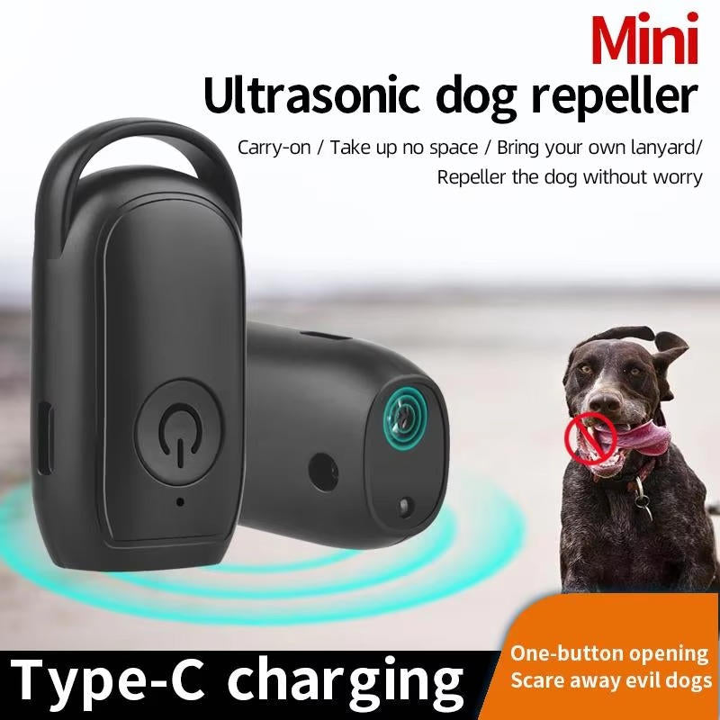 Portable Ultrasonic Dog Repeller with Rechargeable Battery