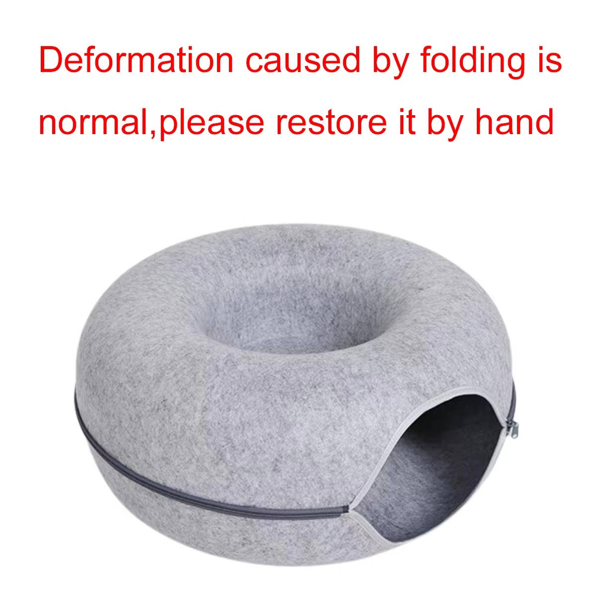 Convertible Donut Tunnel Bed for Cats