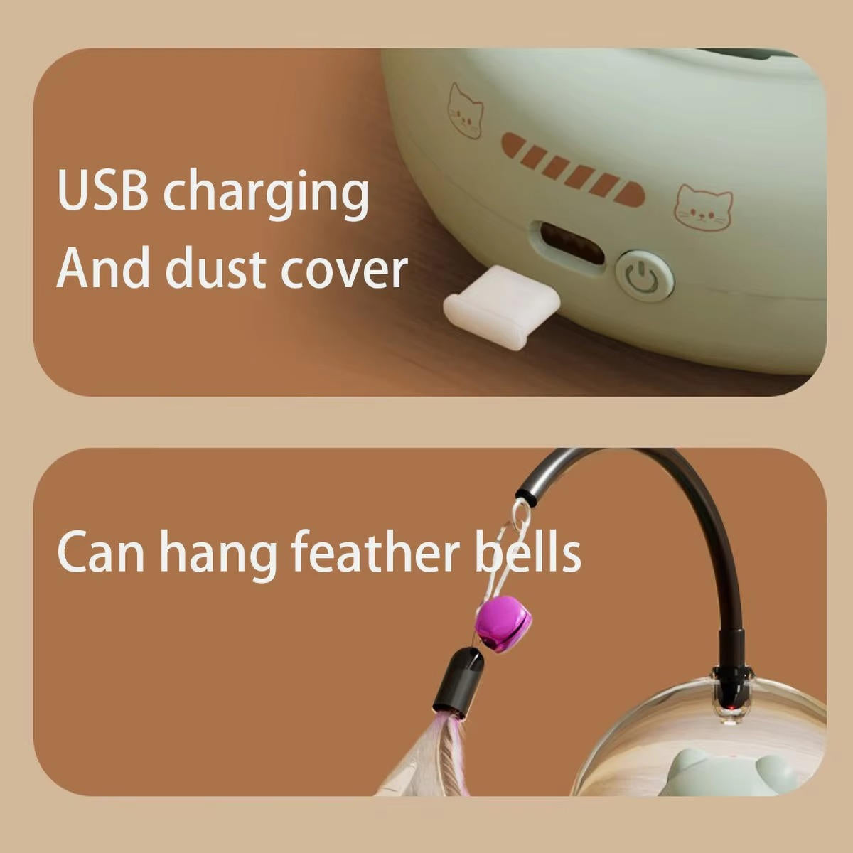 Smart Interactive Cat Toy with Lights and Motion