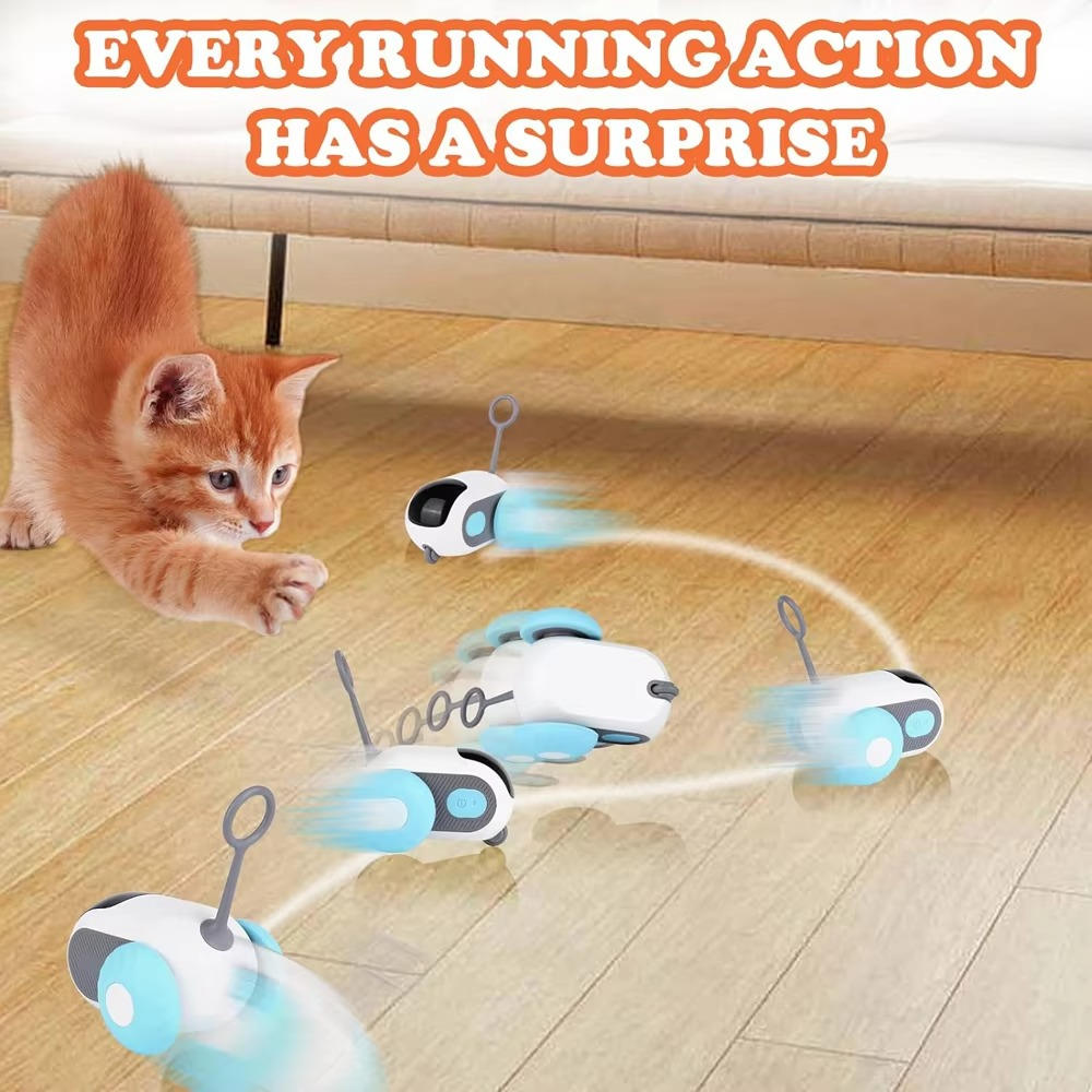 Dual Mode Remote Control Cat Toy with Sensors