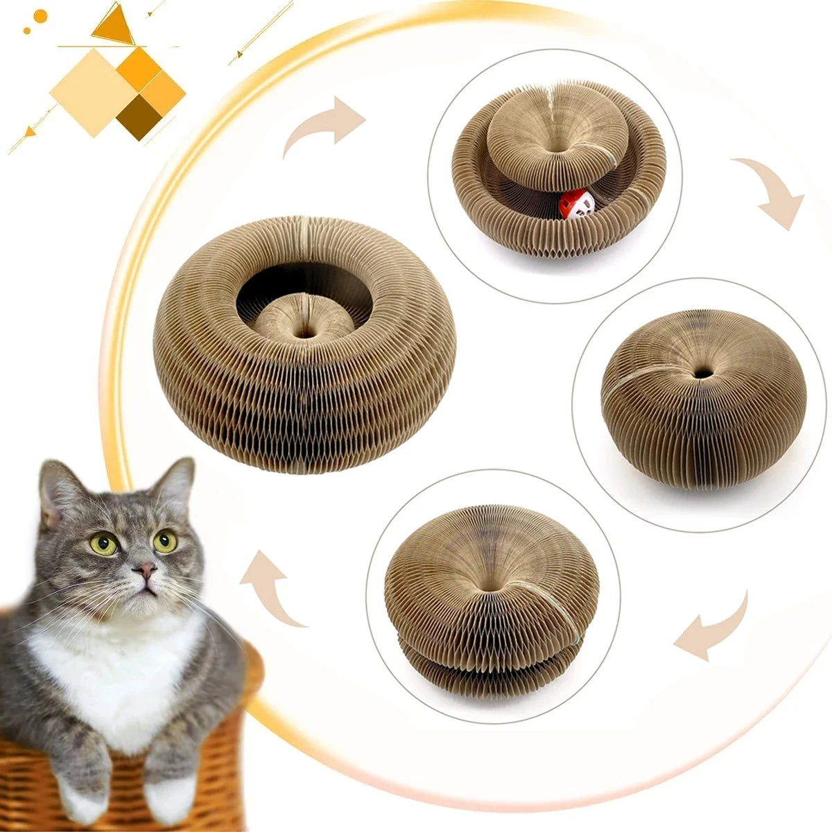 Foldable Magic Organ Cat Scratching Board