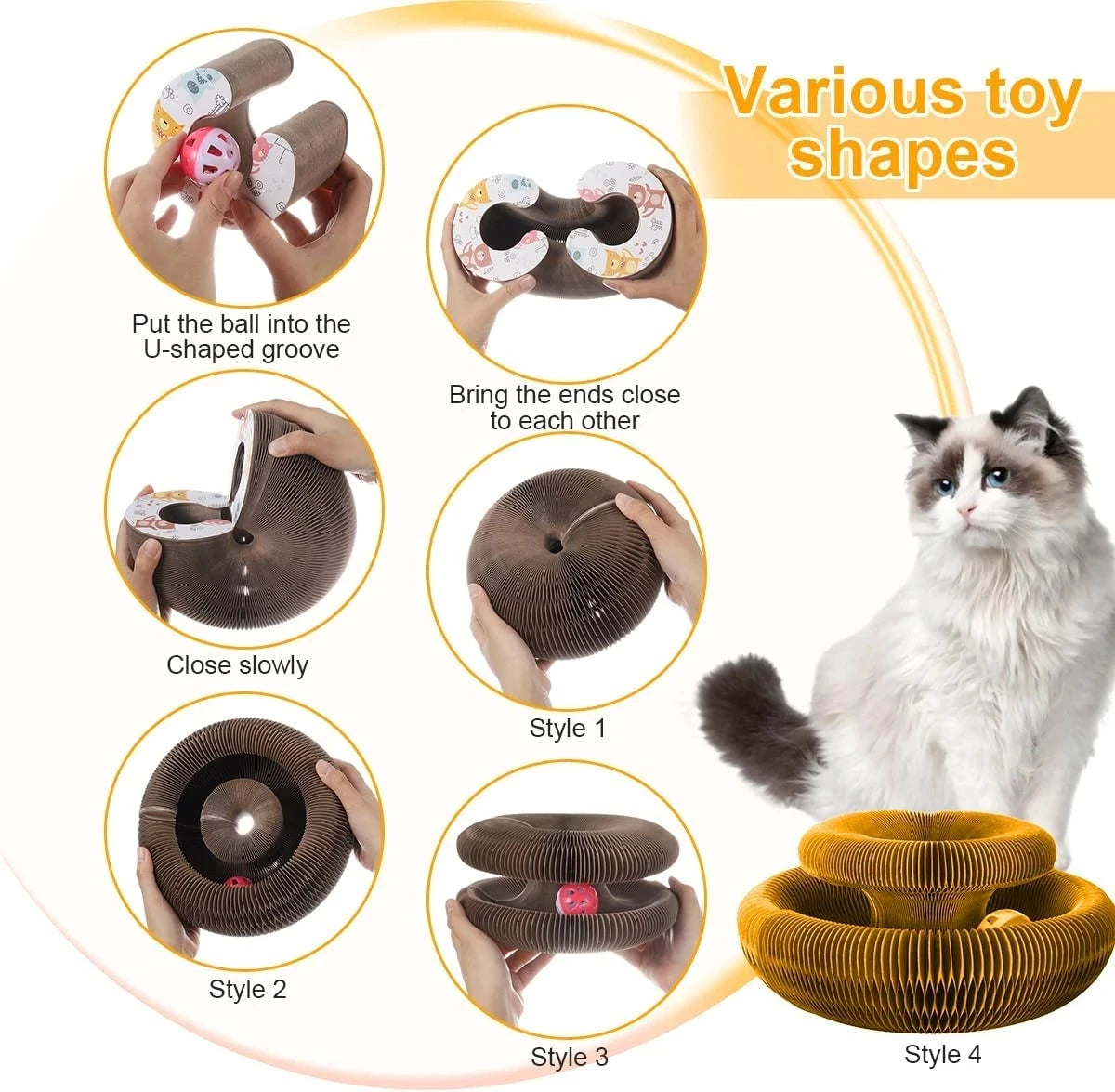 Foldable Magic Organ Cat Scratching Board