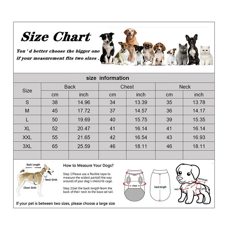 Waterproof Windproof Winter Coat for Dogs with Reflective Strips