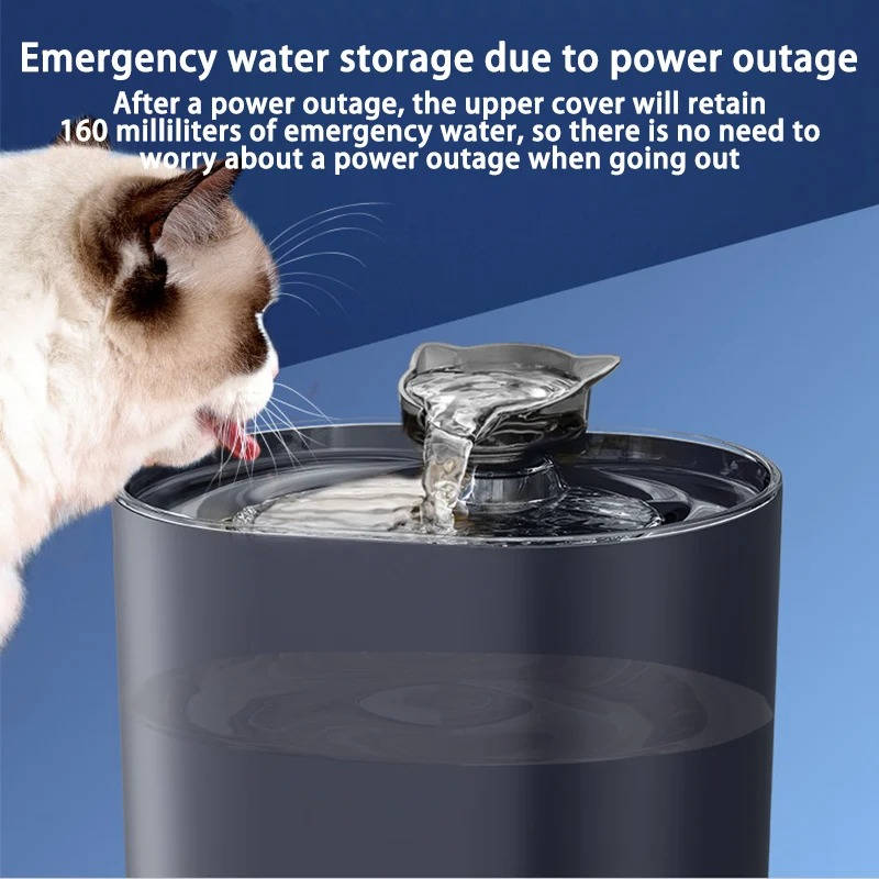 Filtered Cat Water Fountain with Quiet Flowing Stream