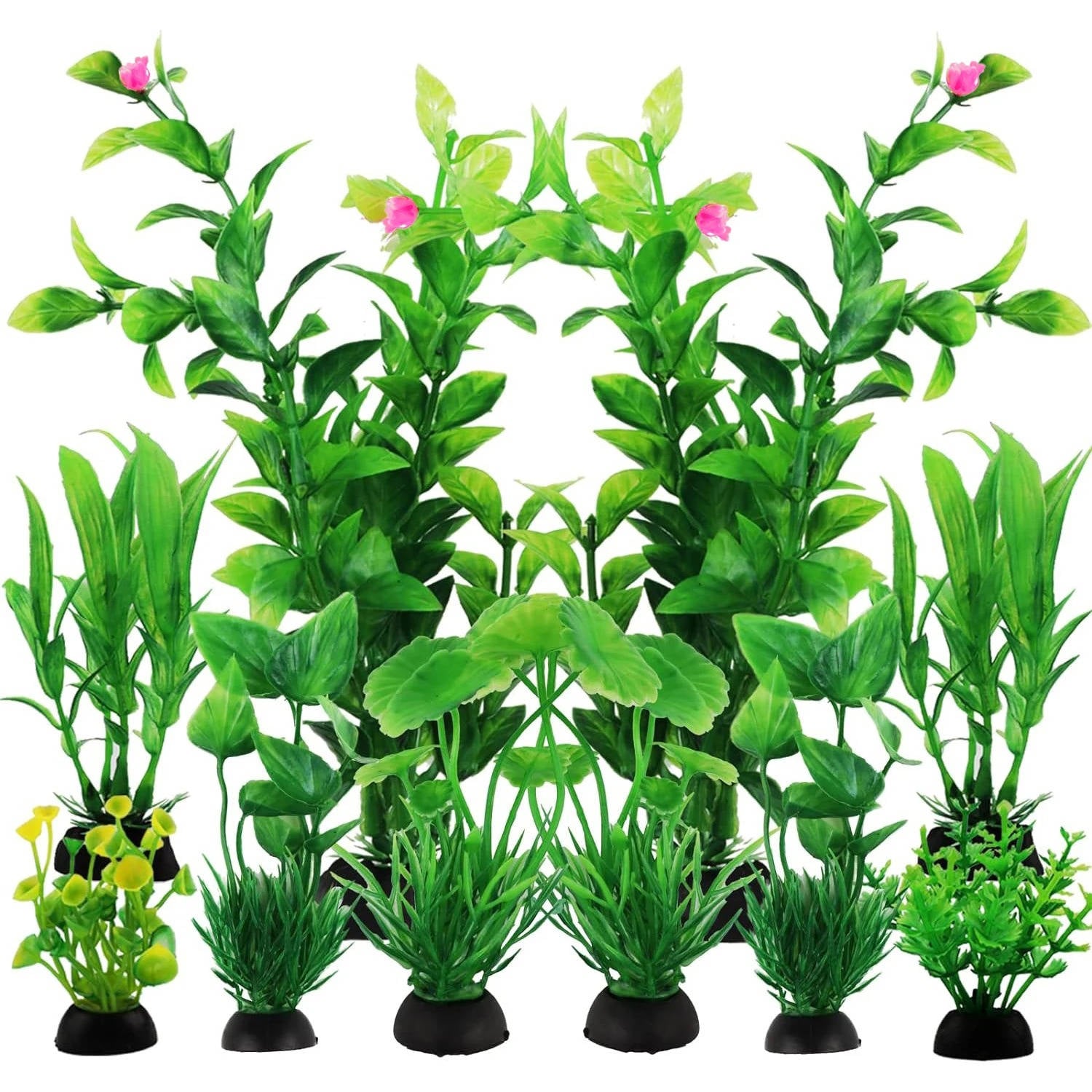 Artificial Fish Tank Plants - Aquarium Decoration Set