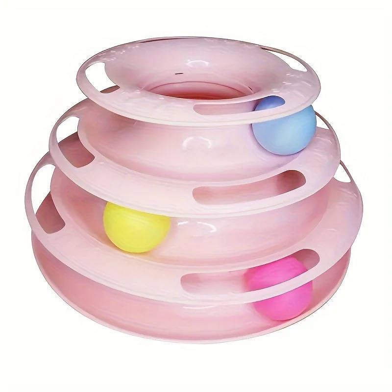 Fun Interactive Cat Toys - 3 Layer Ball Tower