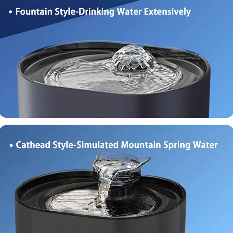 Filtered Cat Water Fountain with Quiet Flowing Stream