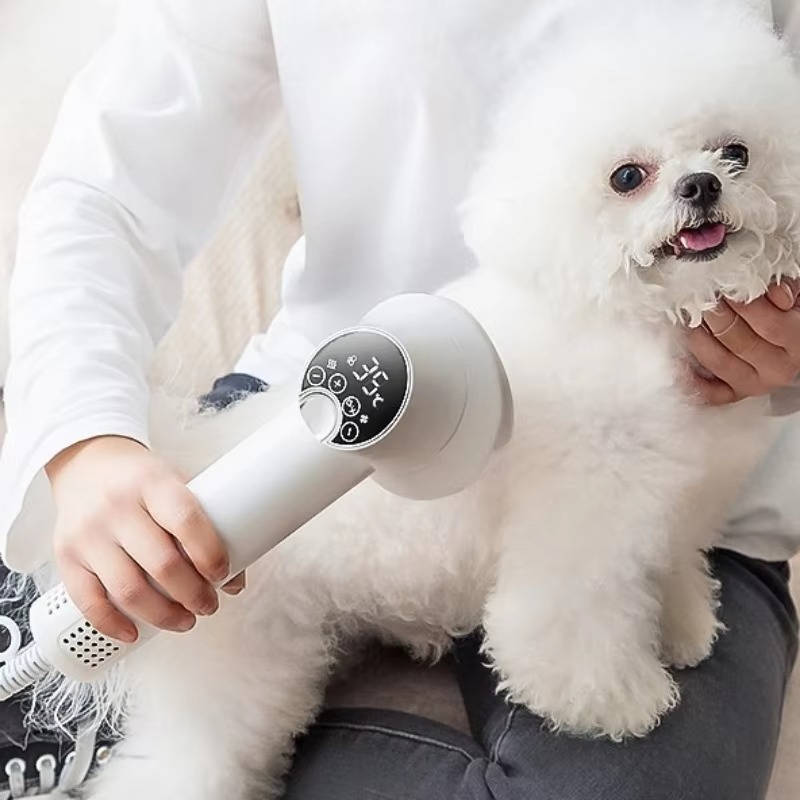 High-Velocity Pet Hair Dryer with Comb Attachment