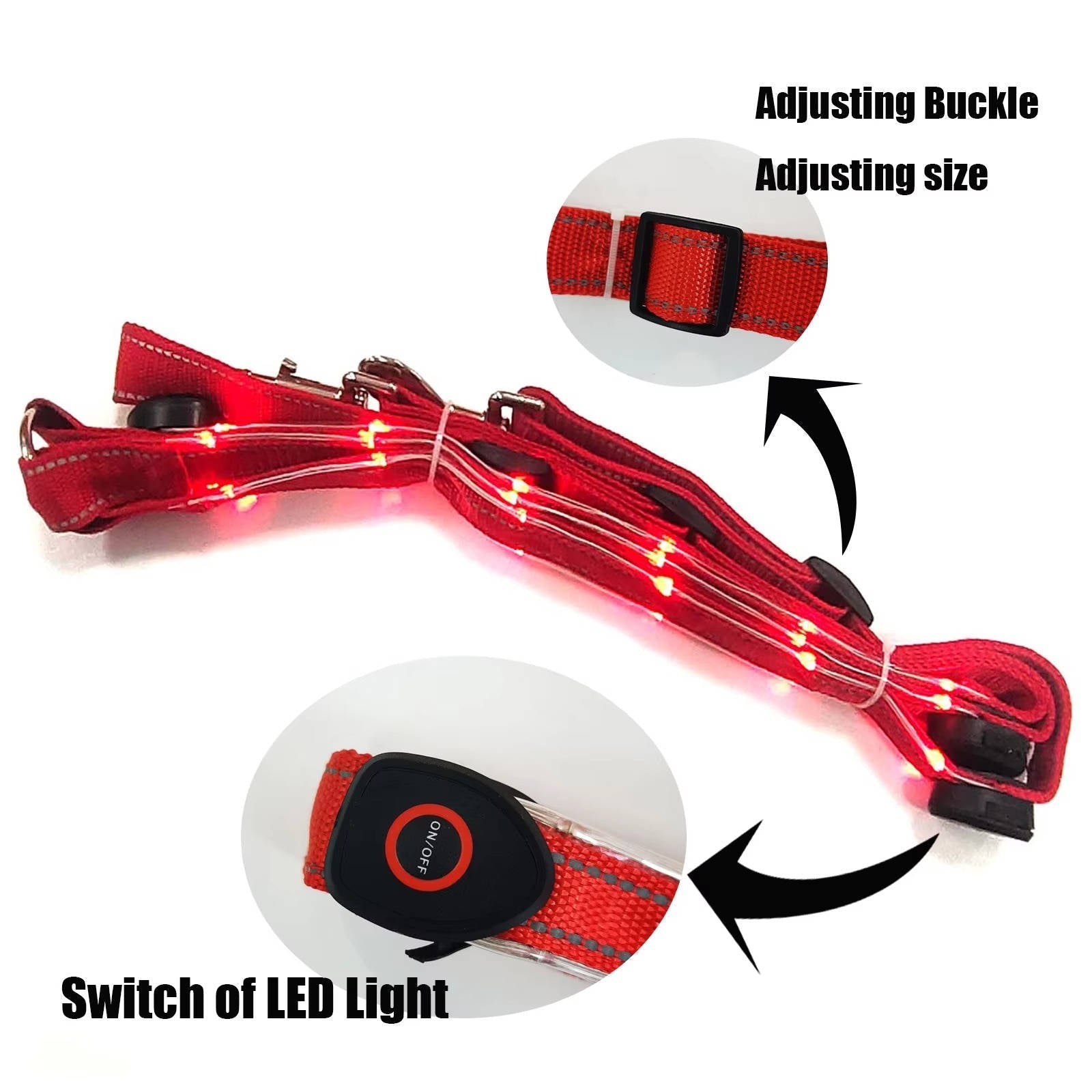 Rechargeable LED Horse Breast Collar for Night Visibility