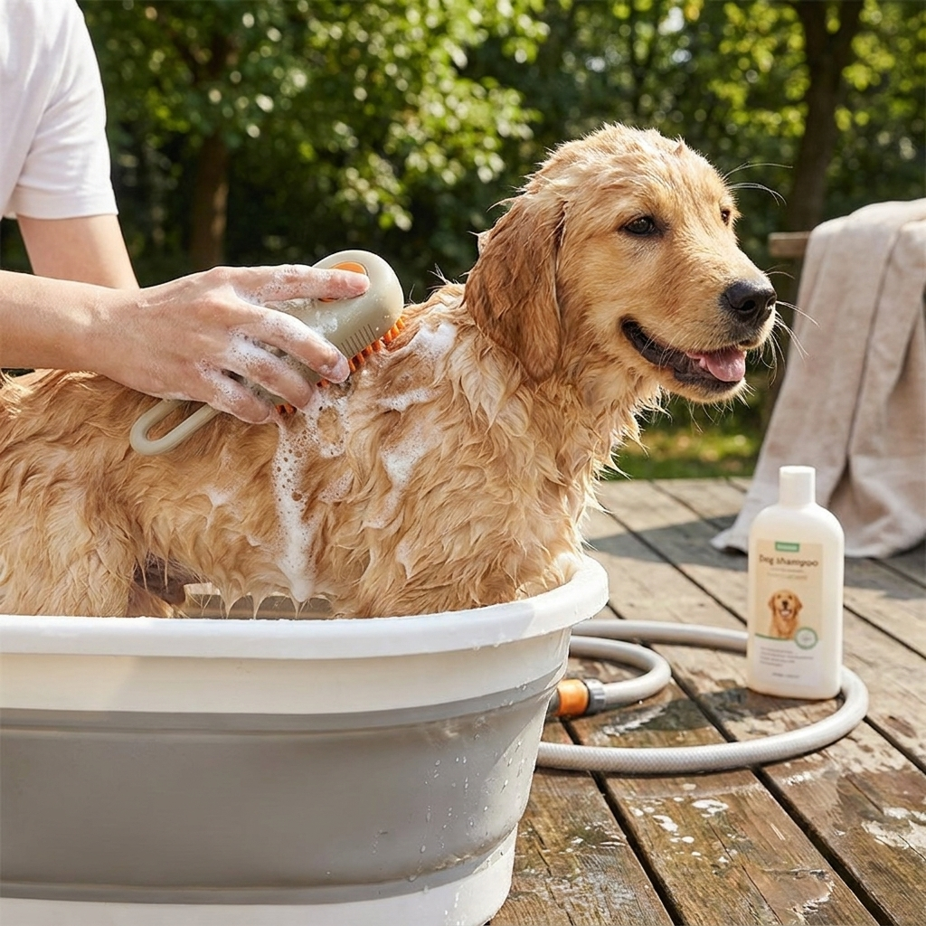 3-in-1 Dog & Cat Grooming Brush with Steam Spray and Massage Function