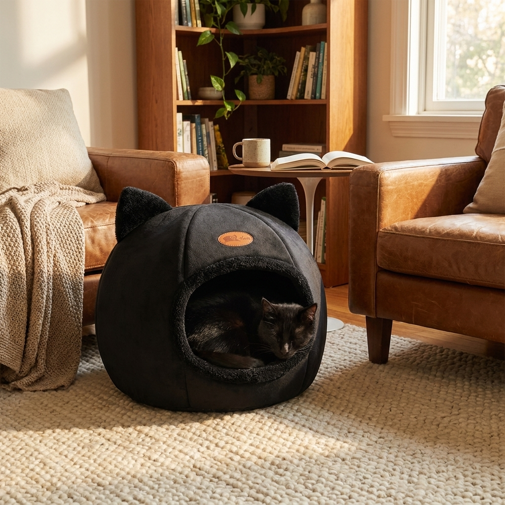 Deep Sleep Cat Cave Bed - Cozy Indoor Nest for Cats